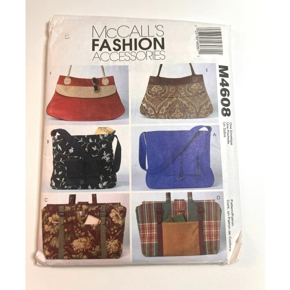 McCall's Fashion Accessories Sewing Pattern M4608 New